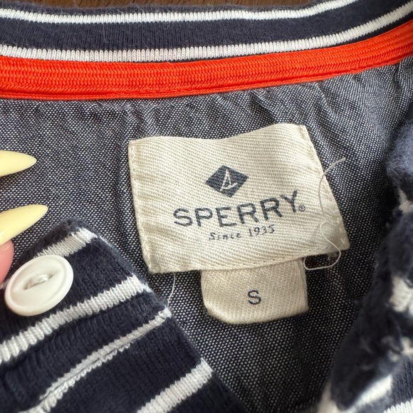 Sperry’s Navy & white Stripped Sweater - Picture 3 of 7